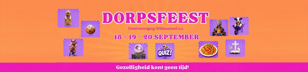 Originele aankondiging Dorpsfeest 2026